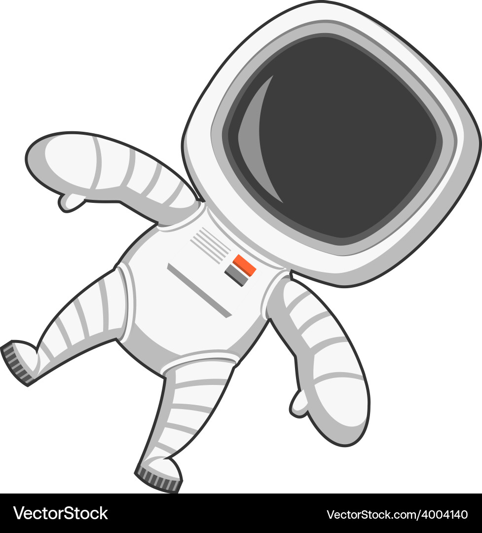 Astronaut Floating in Space Vector Image