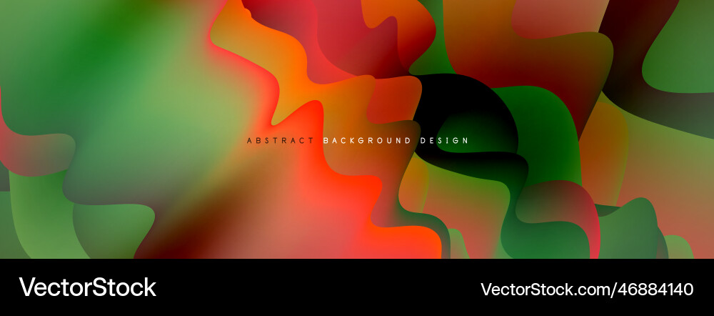 Dynamic liquid waves abstract background Vector Image
