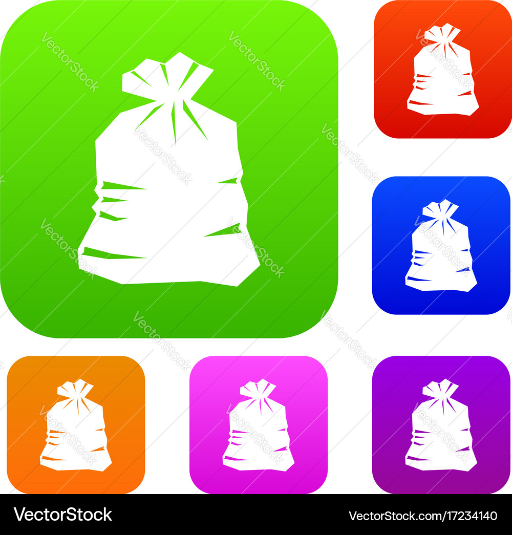 Garbage bag set collection Vector Image