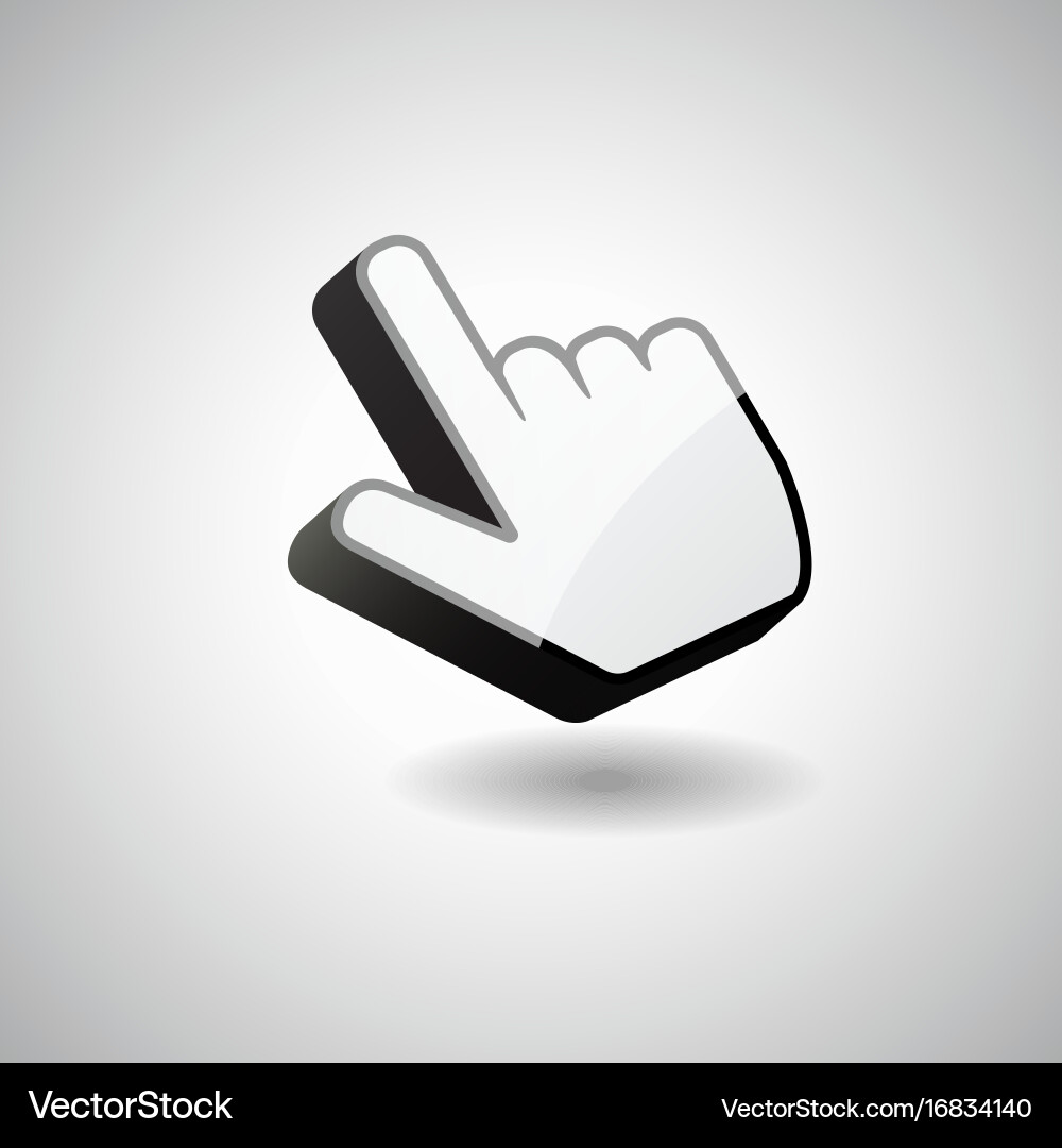 Glossy mouse arrow cursor Vector Image