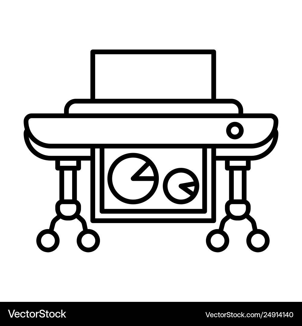 Plotter image to be used in web vector image