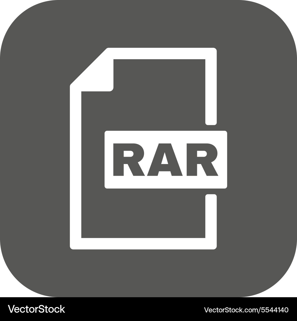 Rar file icon archive and compressed symbol vector image