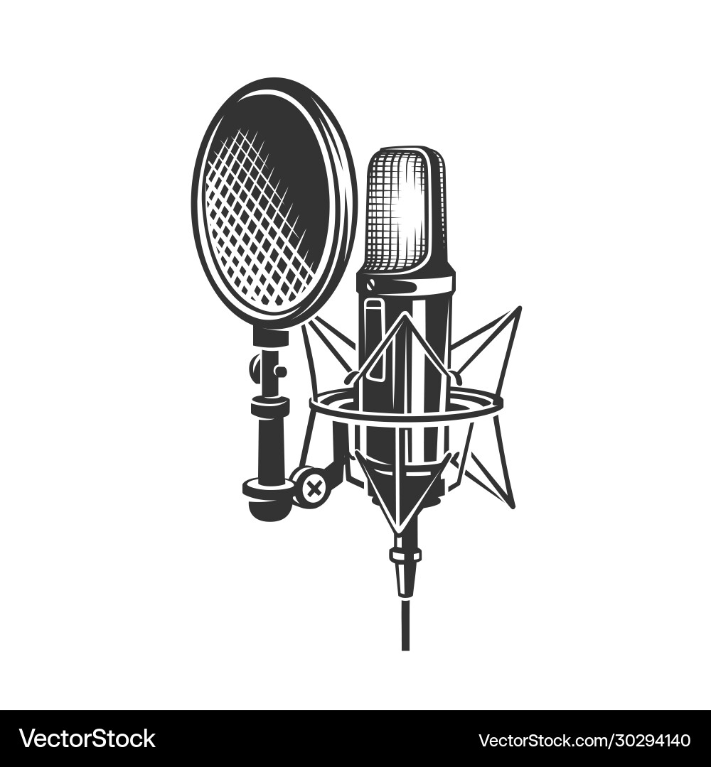 Retro Microphone Icon Royalty Free Vector Image