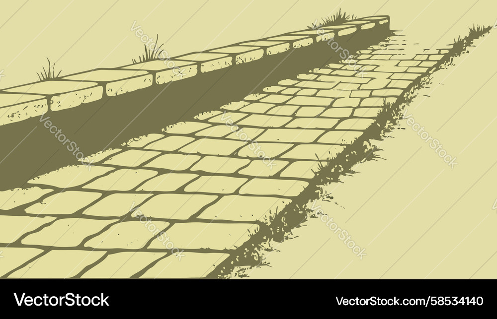 Rustic Cobblestone Path Texture Vector Image