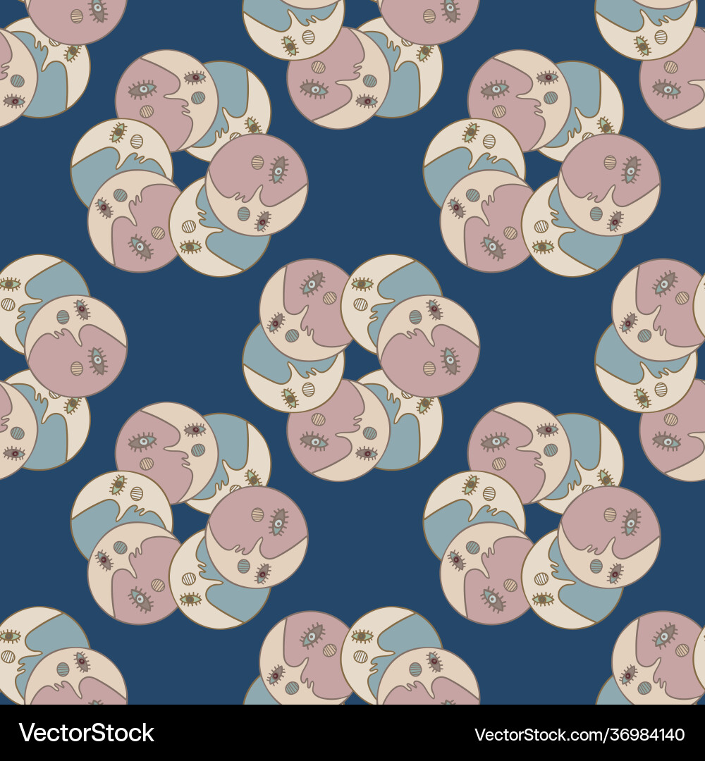 Seamless abstract pattern with talisman Seamless abstract pattern with talisman Vector Image