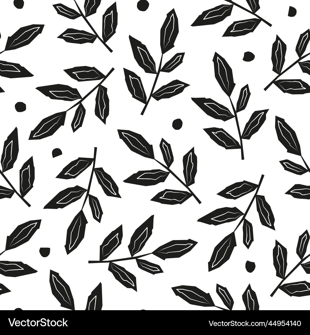 Seamless pattern with jungle leaves dots Seamless pattern with jungle leaves dots vector image