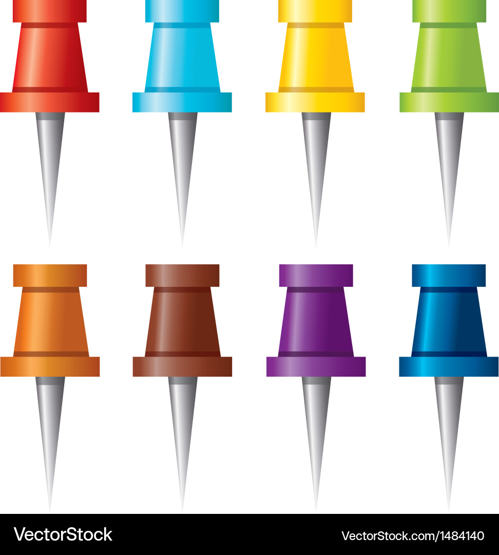 Set of map pointers vector image