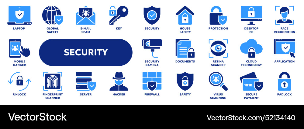 Solide Icons im Zusammenhang mit Sicherheit und Sicherheit Solide Icons im Zusammenhang mit Sicherheit und Sicherheit vektorbild