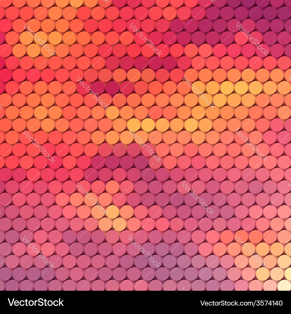 Sundown themed background with circular grid Vector Image
