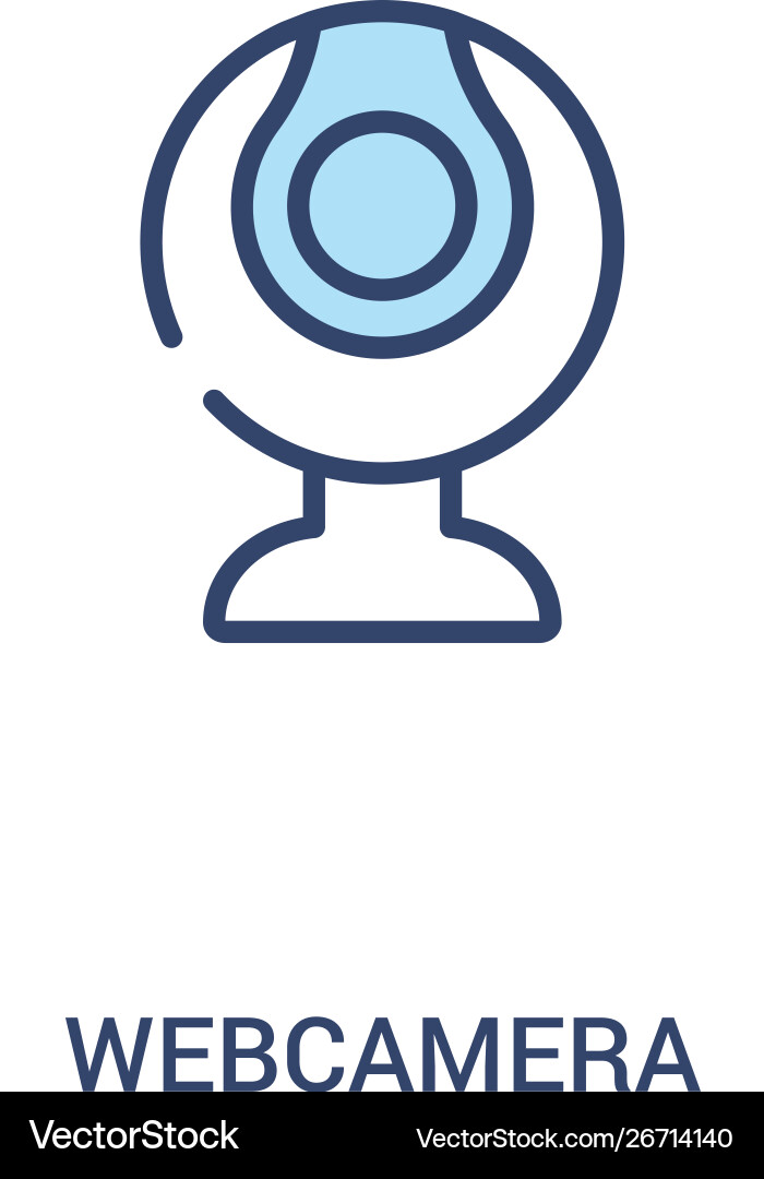 Webcamera concept 2 colored icon simple line Webcamera concept 2 colored icon simple line Vector Image
