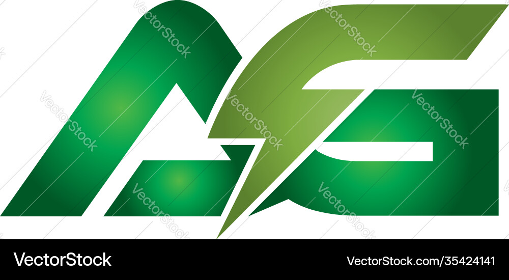 Ag alphabet elektrisches Logo Design Konzept Ag alphabet elektrisches Logo Design Konzept vektorbild