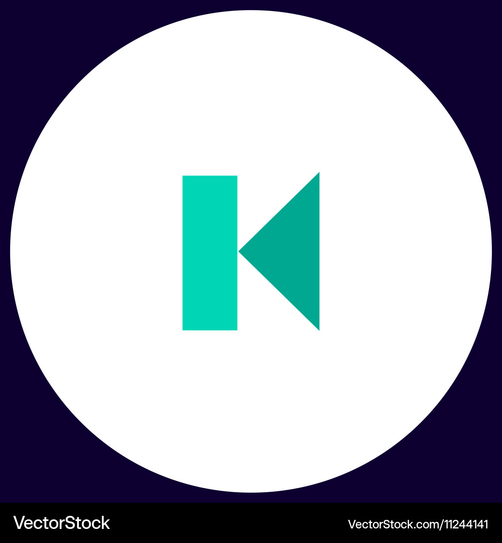 Back track button computer symbol Vector Image