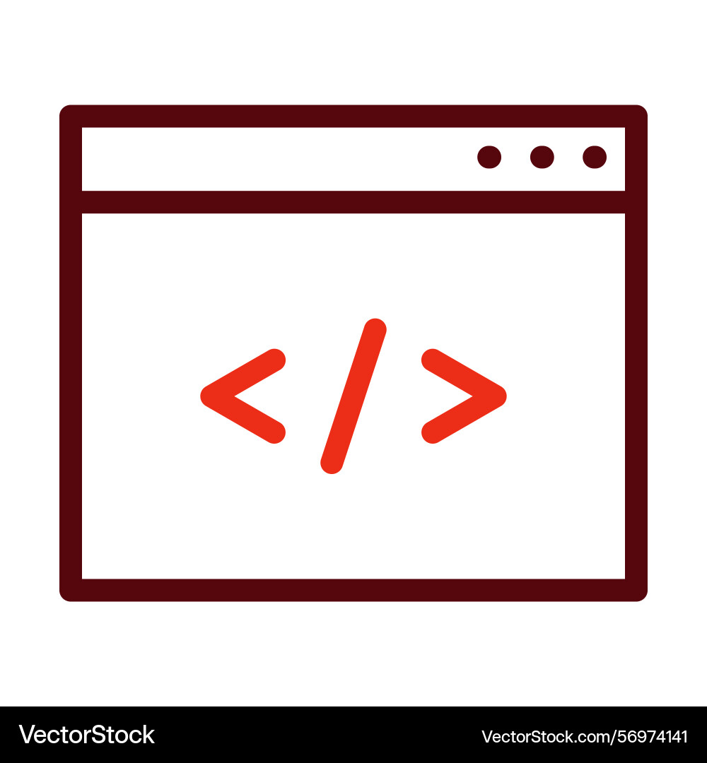 Code optimization thick line two color icons vector image