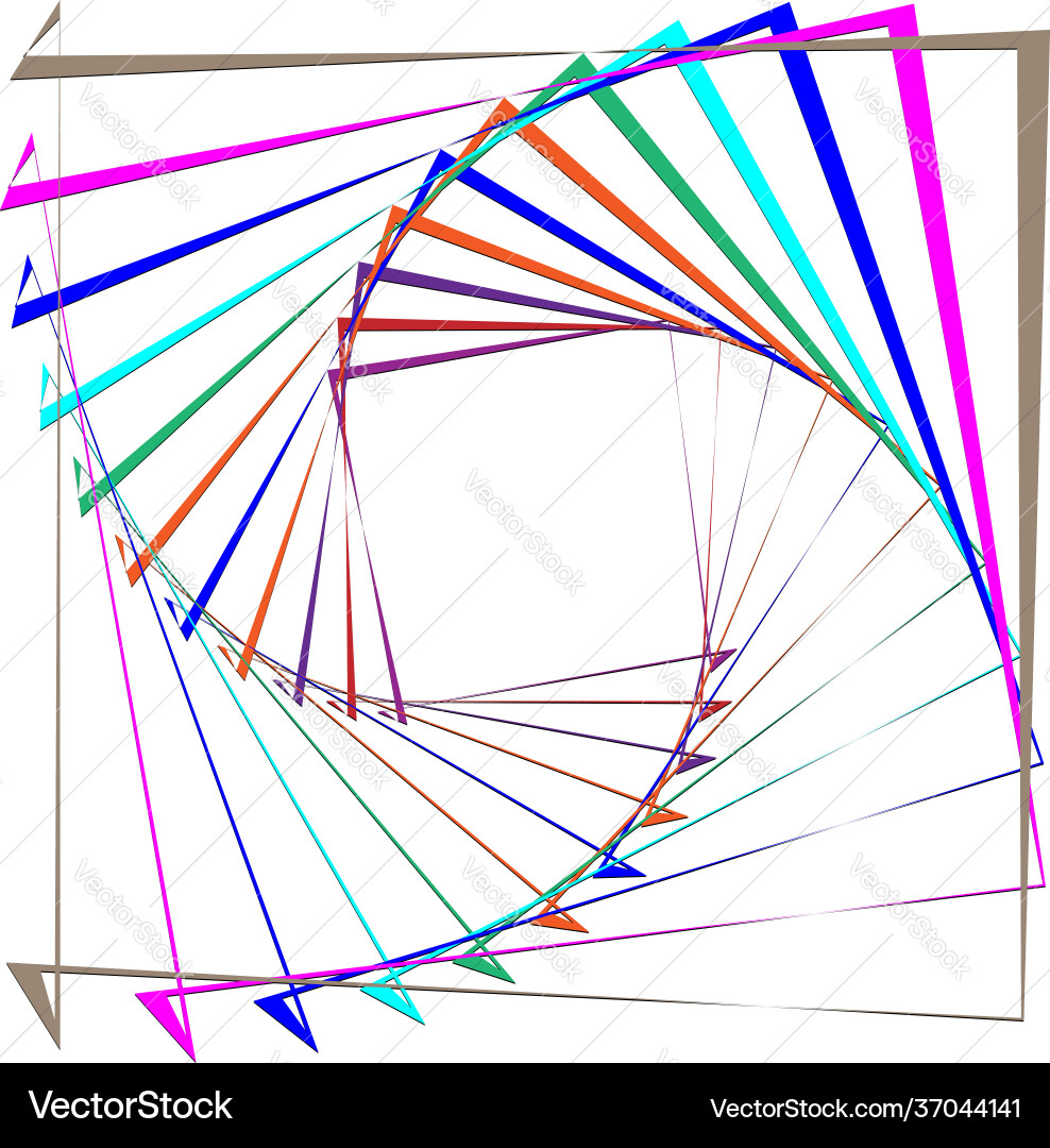 Geometric shape design element with inward Geometric shape design element with inward vector image