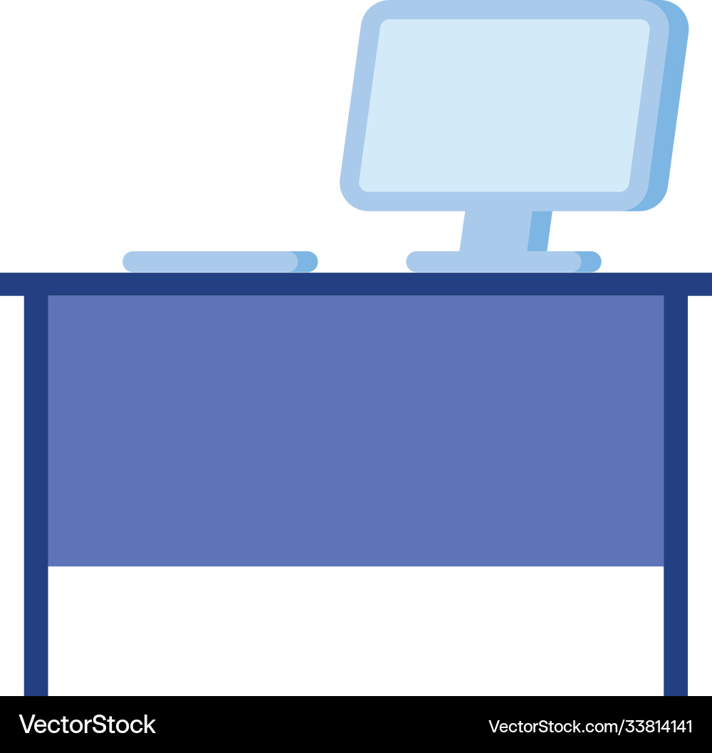 Office desk with computer design Vector Image