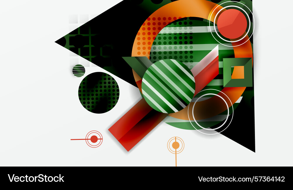 Abstract geometric composition overlapping Vector Image