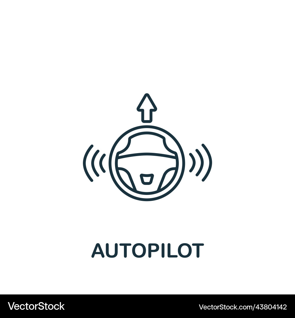 Autopilot icon line simple for templates web Autopilot icon line simple for templates web vector image