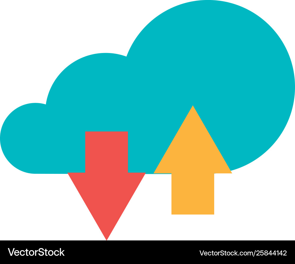 Cloud computing technology symbol isolated Cloud computing technology symbol isolated vector image