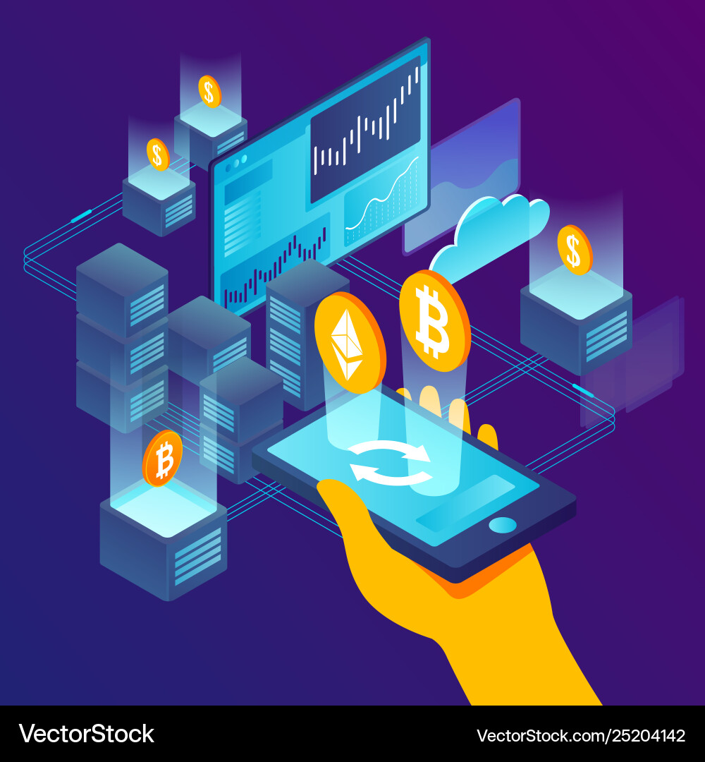 Cryptocurrency banner Vector Images & Graphics for Commercial Use |  VectorStock