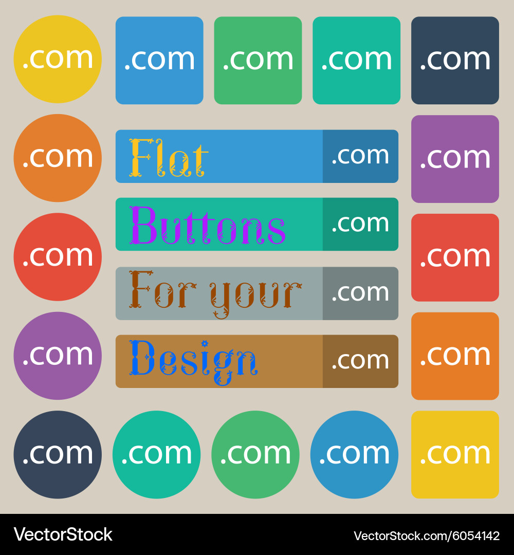 Domain com sign icon top-level internet vector image