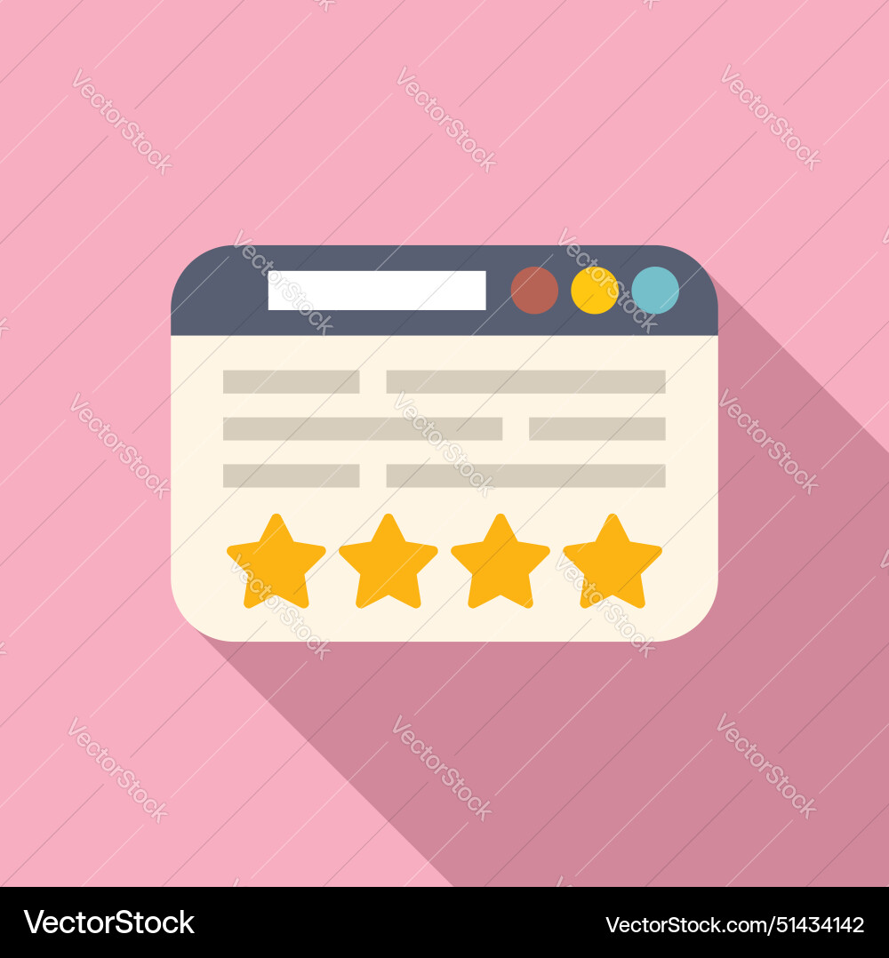 Fivestar rating web interface icon vector image