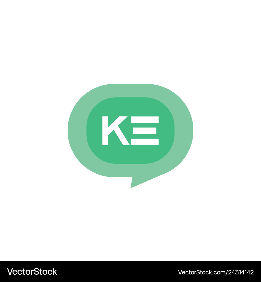 Initial letter logo ke template design Initial letter logo ke template design vector image
