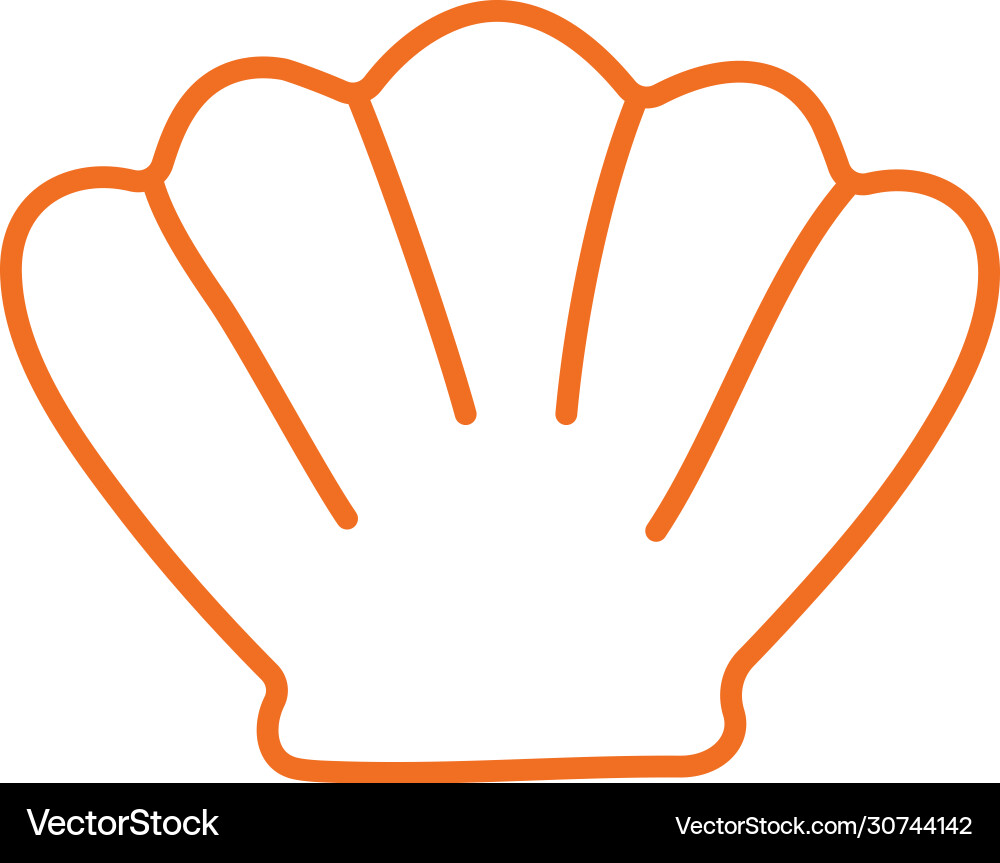 Isolated shell line style icon design vector image