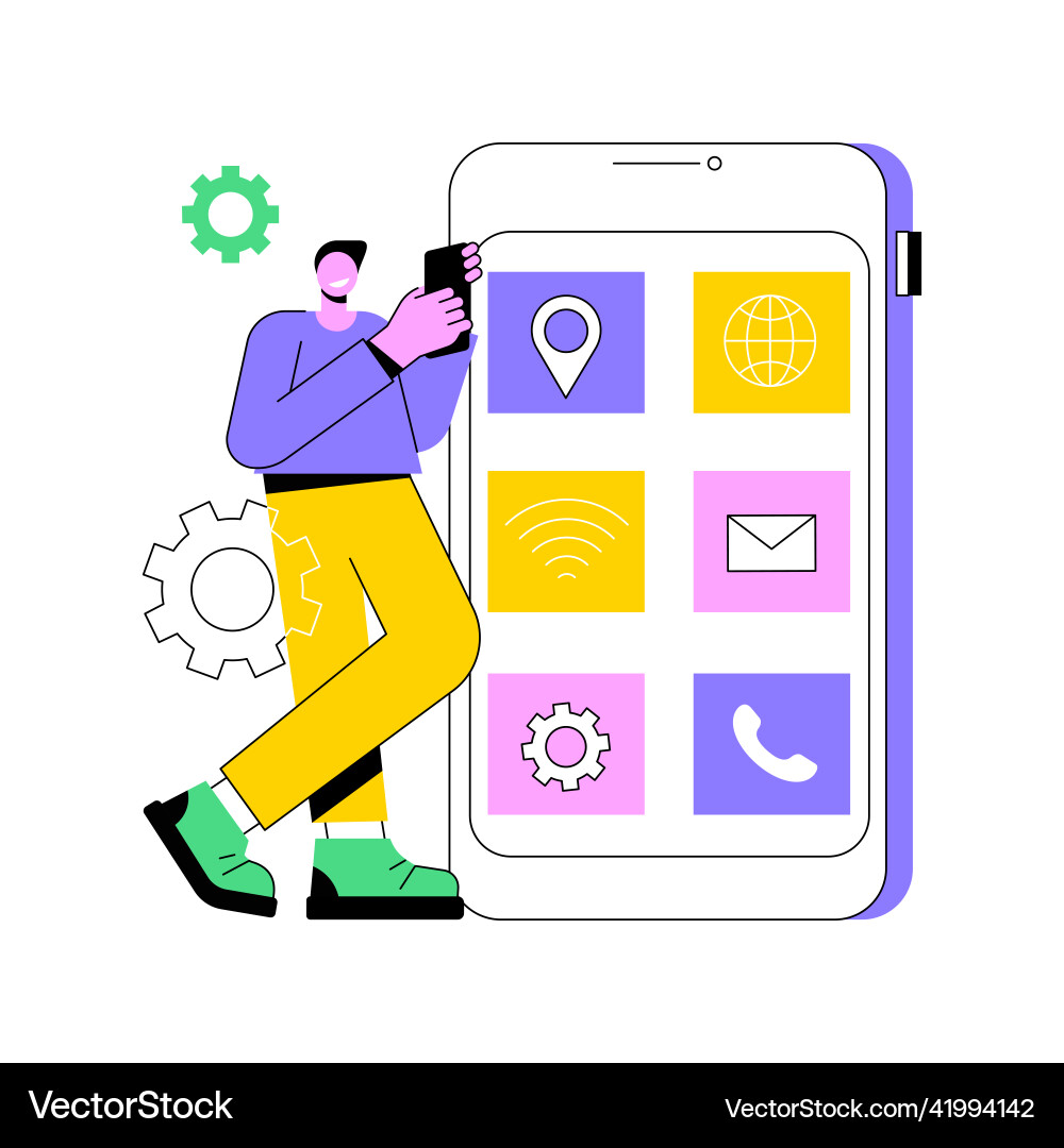 Native mobile app abstract concept Vector Image
