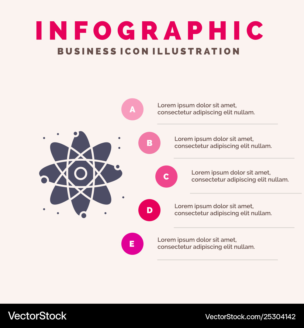 Physics react science solid icon infographics 5 Physics react science solid icon infographics 5 vector image