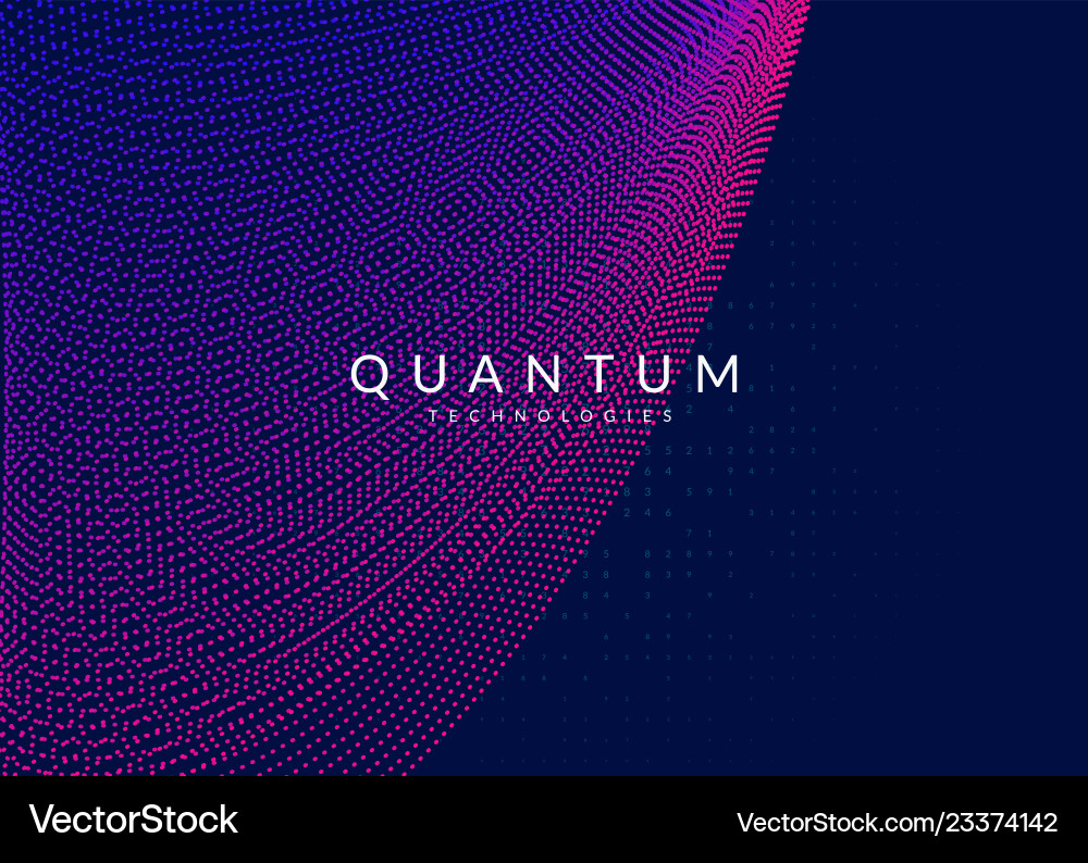 Quantum Data Network Background vector image