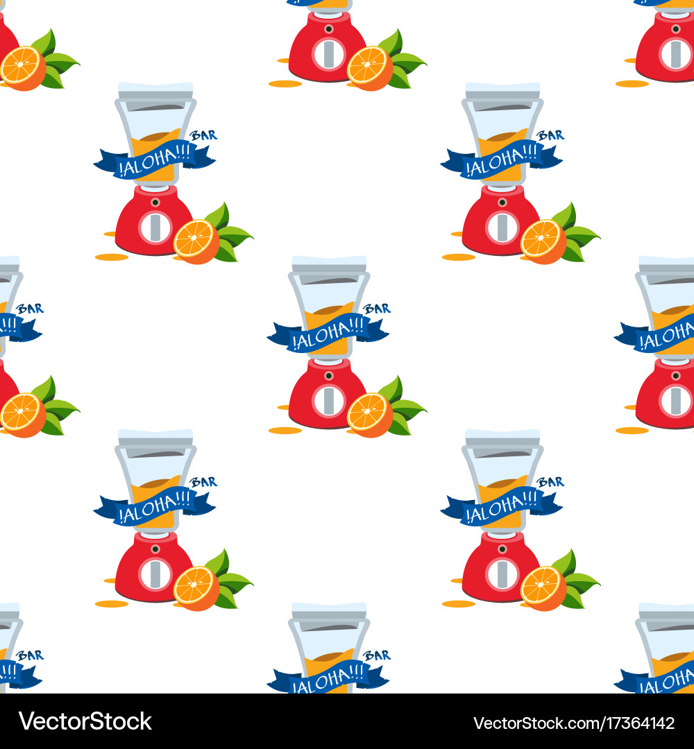 Seamless pattern with the image of a juicer vector image