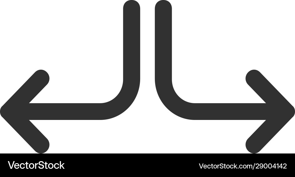 Two way or side arrow in different direaction vector image