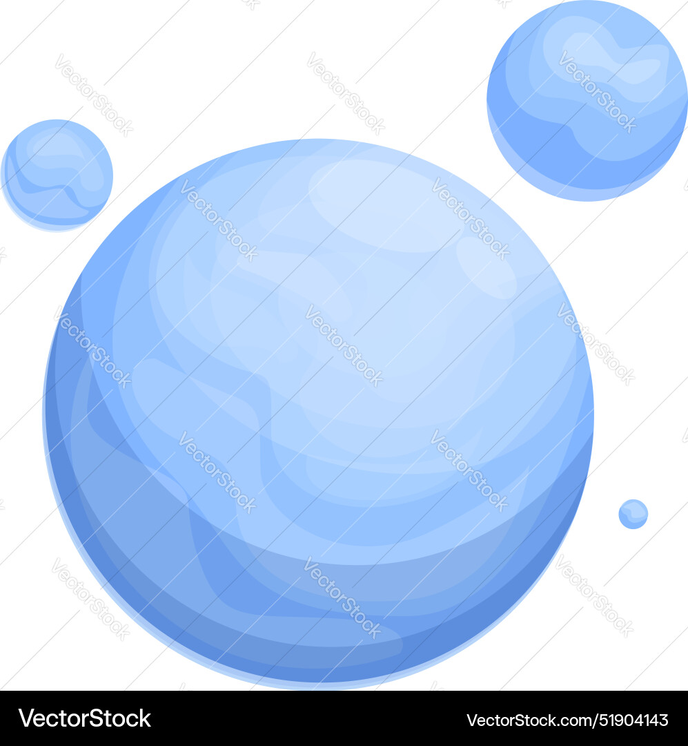 Blue planet floating in space with smaller moons Blue planet floating in space with smaller moons vector image
