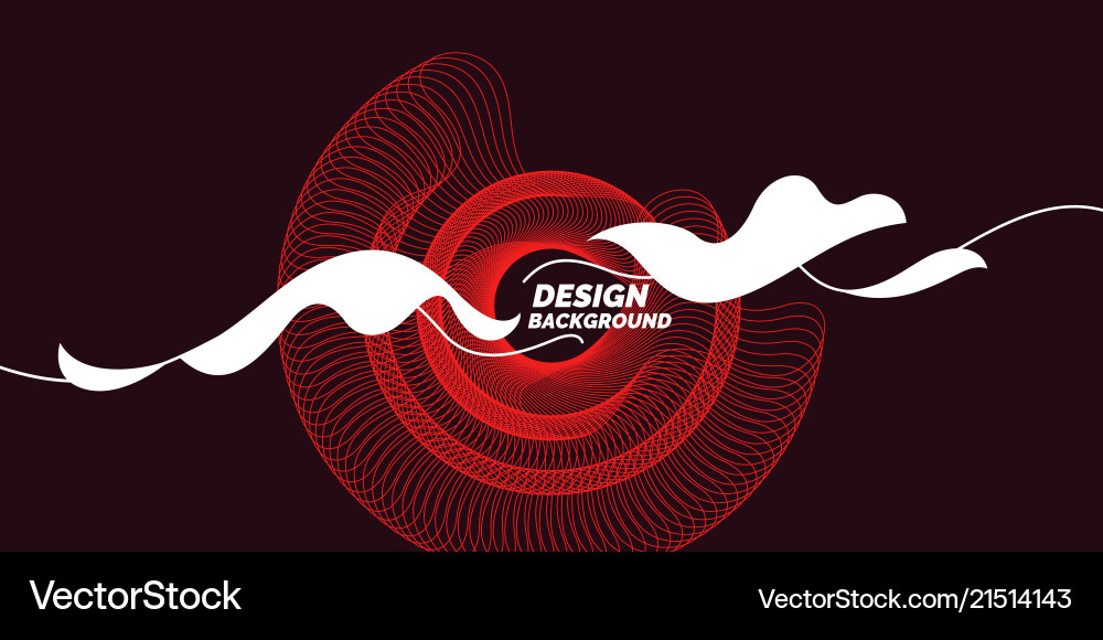 Bright poster with dynamic waves Vector Image