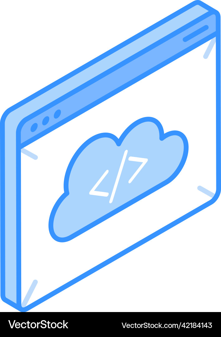 Cloud coding Vector Image