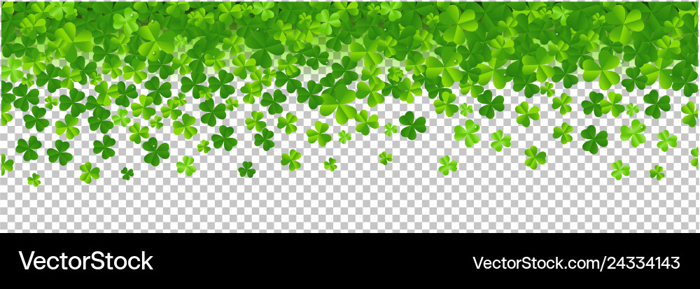 Clover Border with Gradient Mesh Vector Image