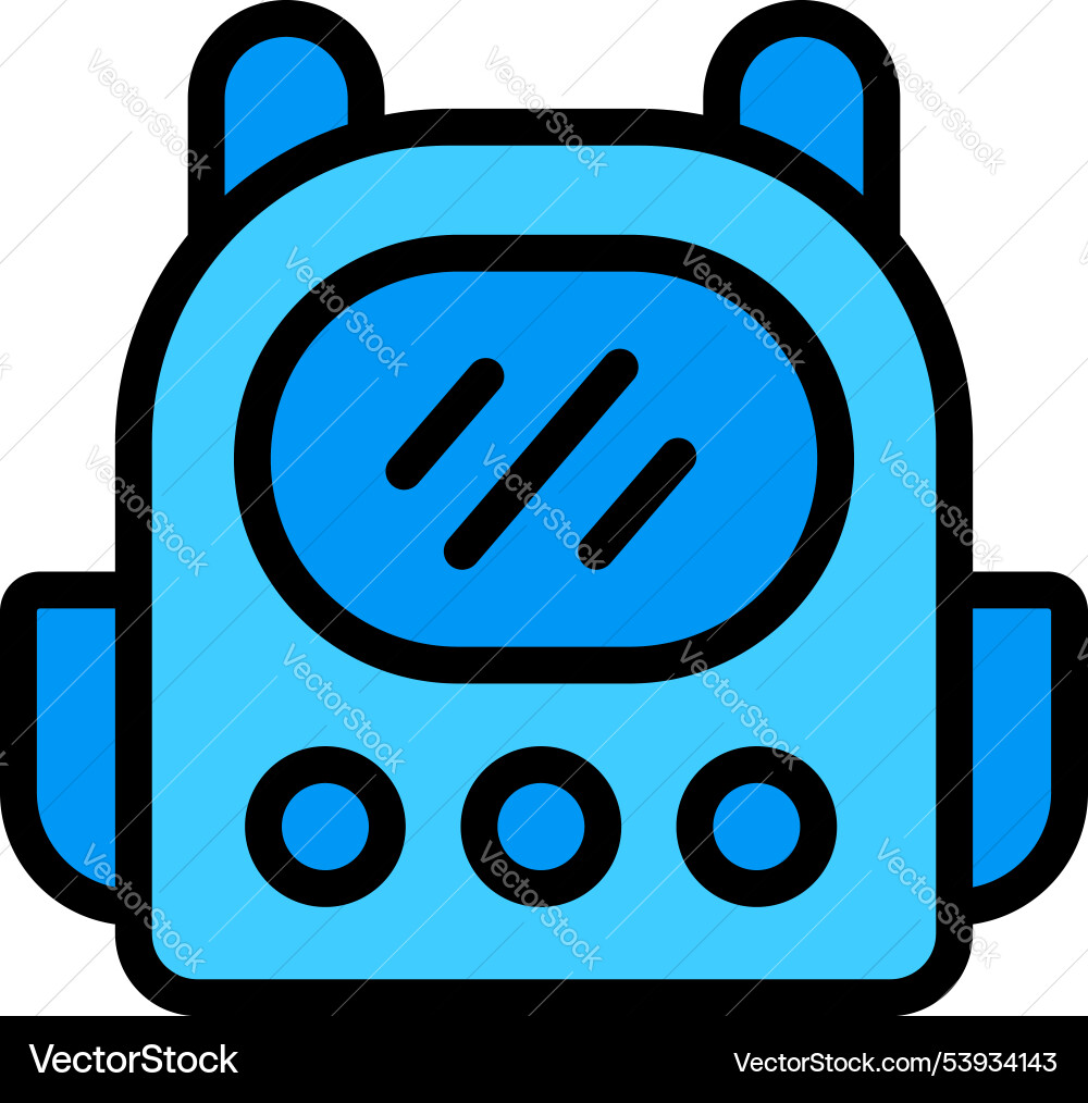 Cute robot face with antennae and buttons smiling Cute robot face with antennae and buttons smiling vector image