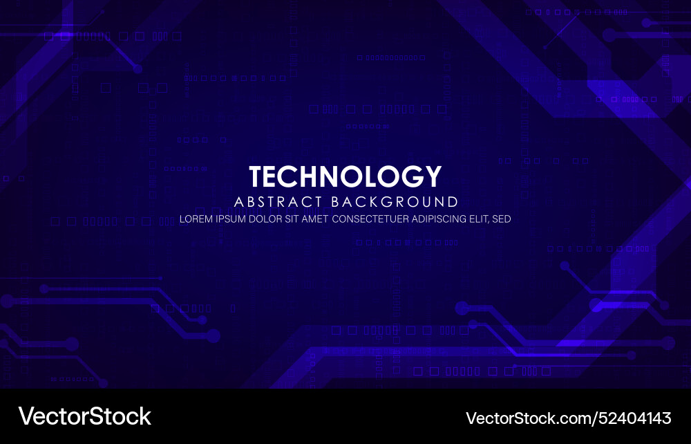 Digital circuit technology abstract blue light Vector Image