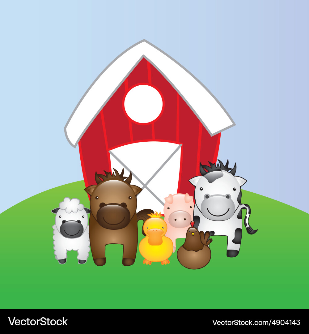 Farm animals Royalty Free Vector Image - VectorStock