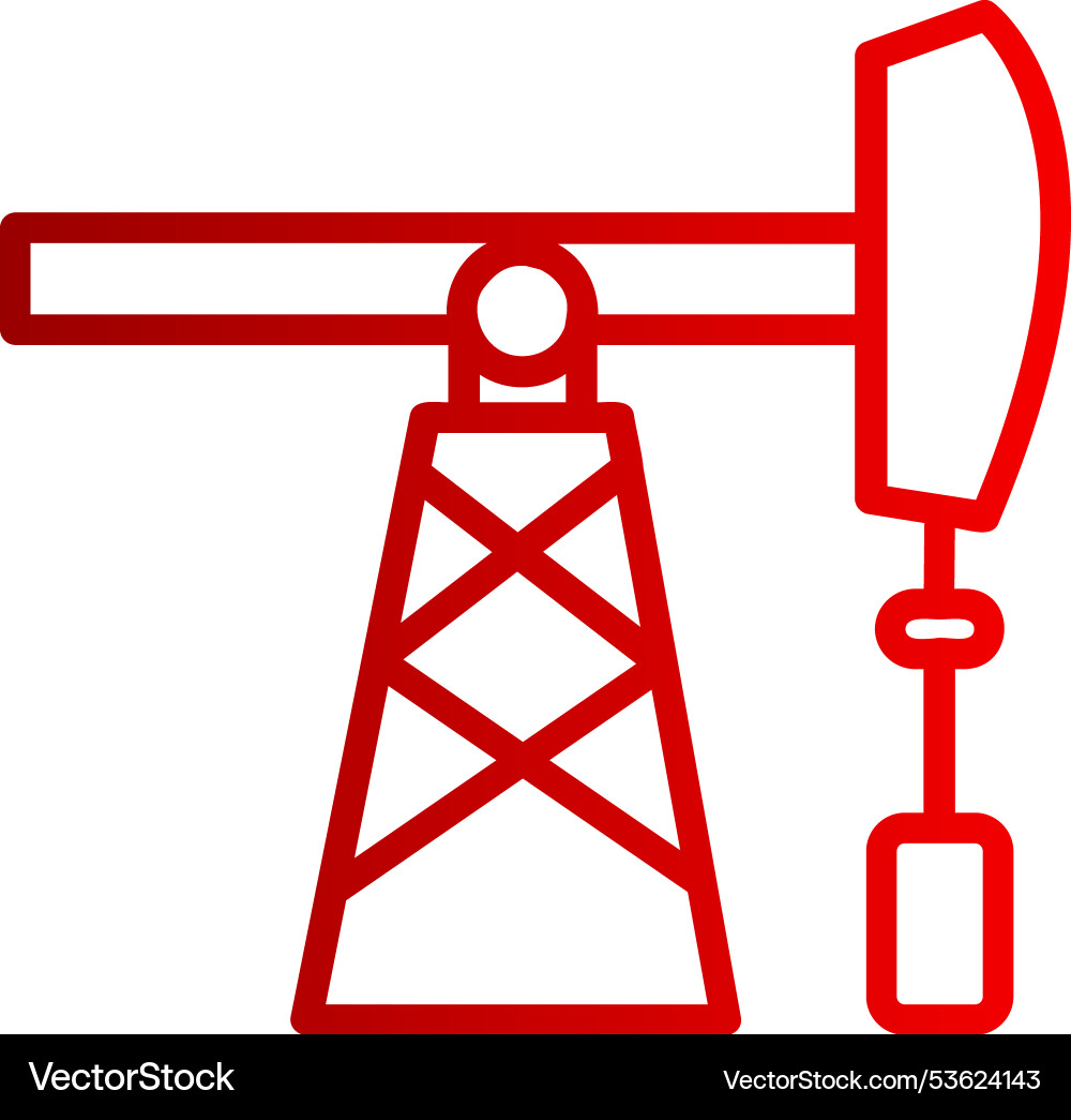 Fossil fule line gradient icon Vector Image