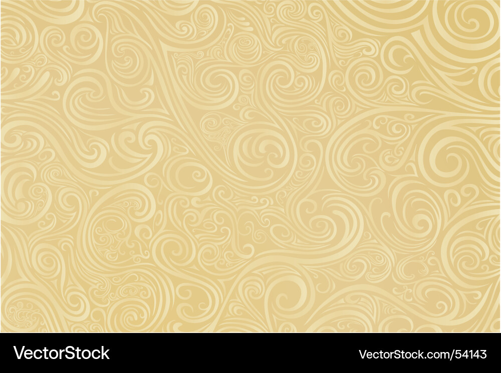 Golden Scrollwork Background vector image