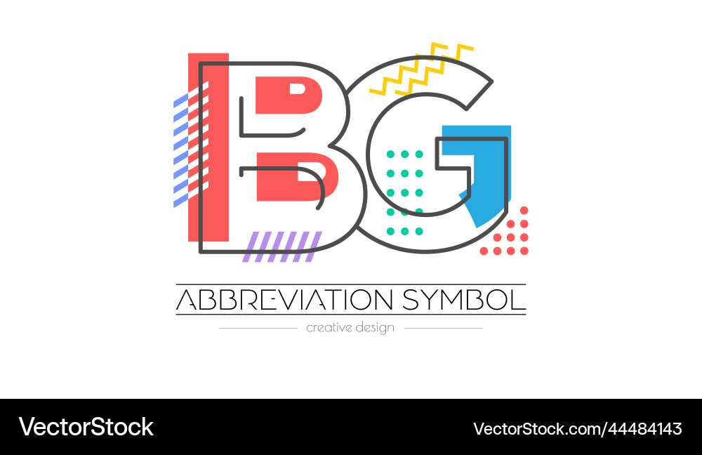 Letters b and g merging of two initials Letters b and g merging of two initials vector image