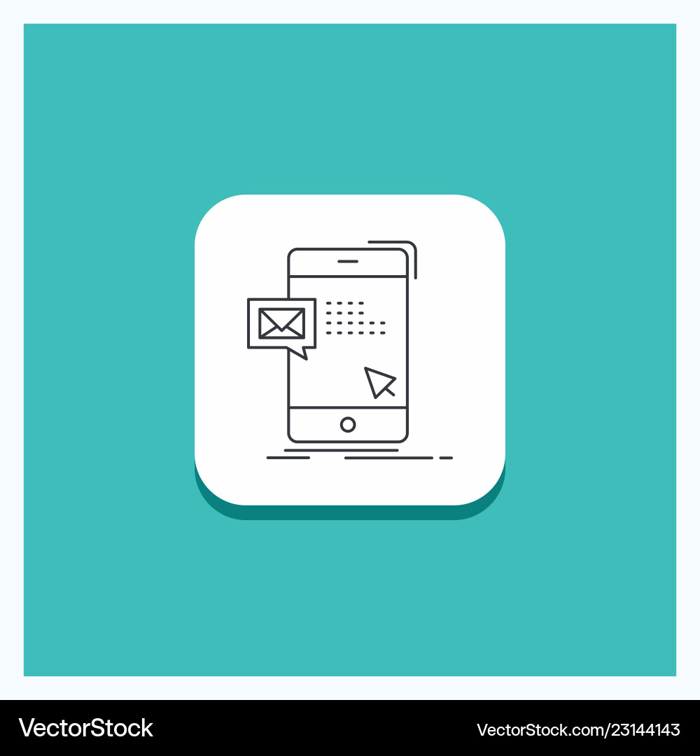 Round Button - Mail Message Vector Image