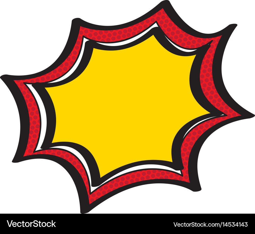 Speech Bubble with Explosion vector image