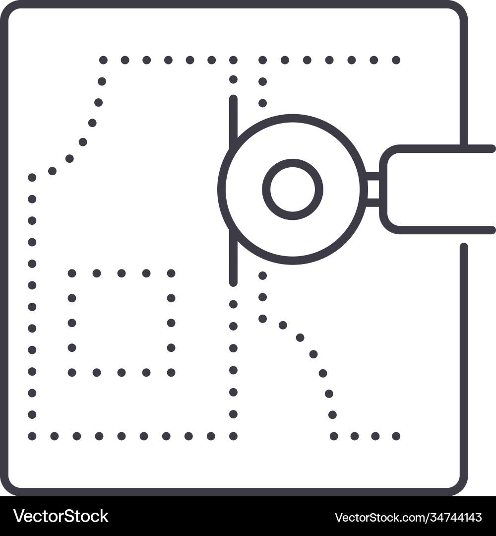 Tailoring design icon linear isolated Tailoring design icon linear isolated Vector Image