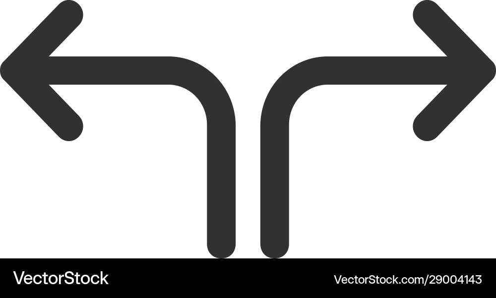 Two way or side arrow in different direaction vector image