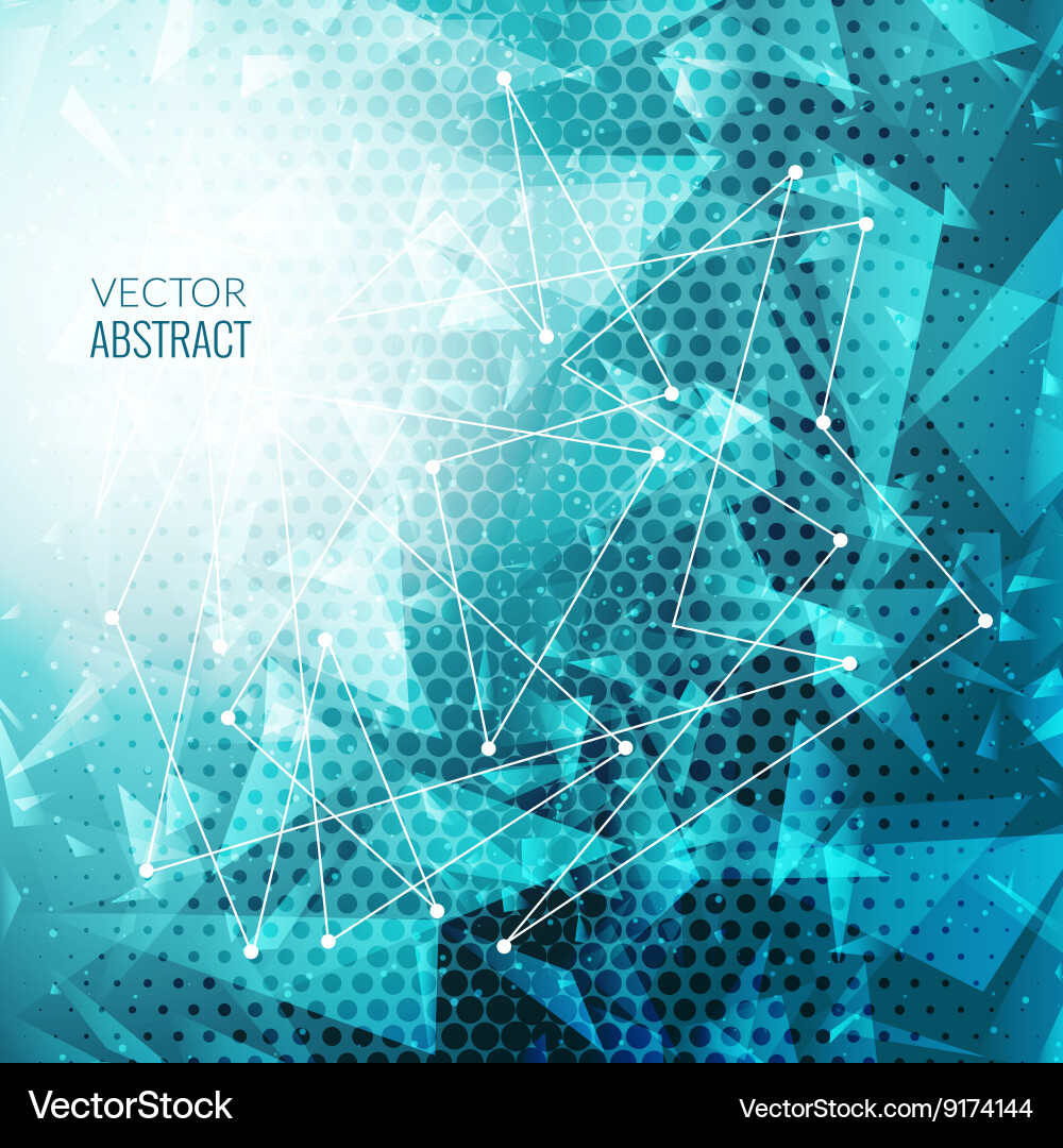 3d abstract business background with triangles vector image