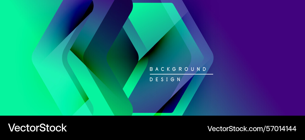 Abstract geometric layers create vibrant gradient Vector Image