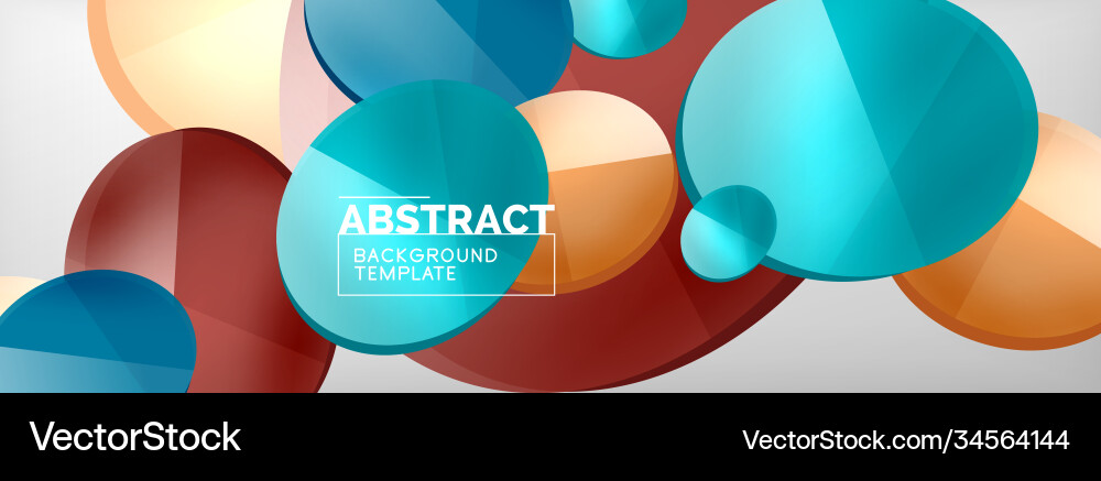Abstract glossy round shapes background Abstract glossy round shapes background Vector Image