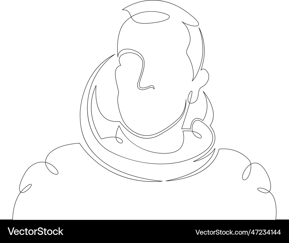 Astronaut in a spacesuit without helmet Astronaut in a spacesuit without helmet vector image